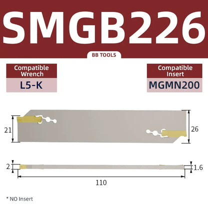 BB SMGB Groove Turning Tool SMGB226 SMGB326 SMGB432 Lathe Cutter Holder for MGMN