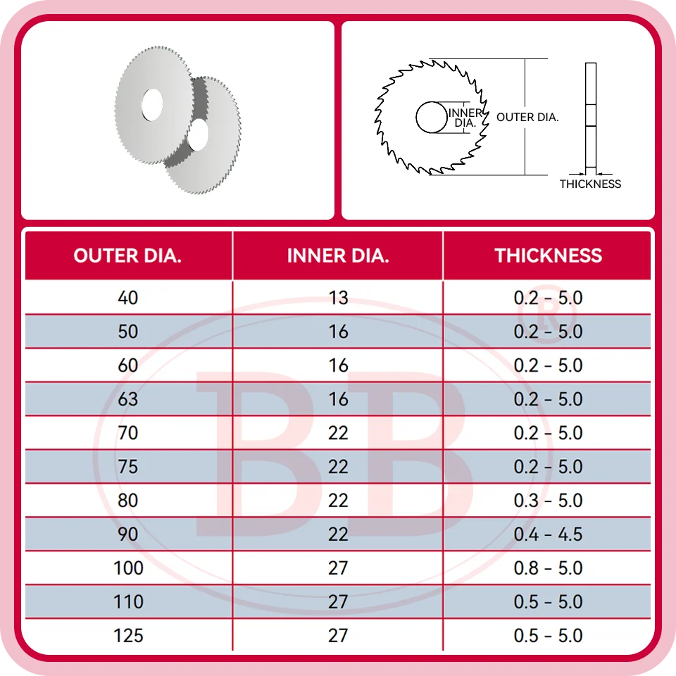 Saw Blade Circular Milling Cutting Disc Tool CNC Slot Machining Tungsten Carbide Steel Diameter 40 50 60 63mm Slitting Metal Steel