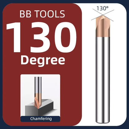 BB Chamfer End Mill CNC V Cutter Tip Angle 30 40 45 50 70 100 110 130 140 150 Degree for Metal Seel Aluminum