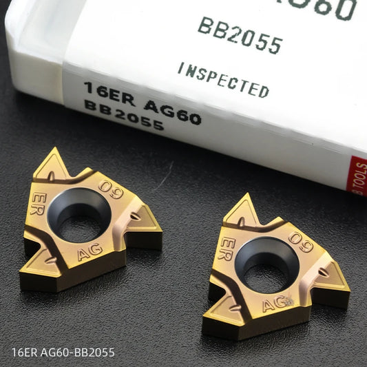 BB Carbide Threading Insert 16ER 16IR 11IR AG55 AG60 External Internal Indexable Lath Turning Cutter Steel Aluminum CBN PCD