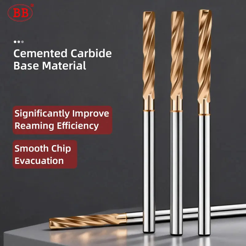 BB Reamer 9.27-10.99mm Carbide Spiral Flute Pro External Cooling Coated CNC Machine for Metal Steel BB2055