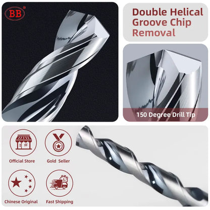 BB Pro Drill for Stainless Steel 5D Hole Making Efficiency Bit External Internal Cooling  1mm-11.7mm