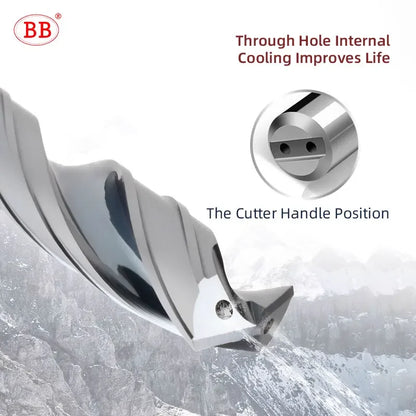 BB 3xD Pro Drill Bit Internal Cooling Carbide CNC Hole Drilling Tool Efficient SUS Stainless Steel Alloy Diameter 1mm to 20mm