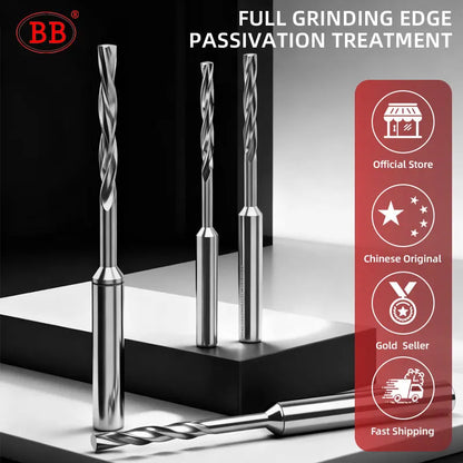 BB Left Hand 3.96mm-12mm DIY Machine Reamer Carbide Spiral Flute PRO External Cooling Small Hole Making