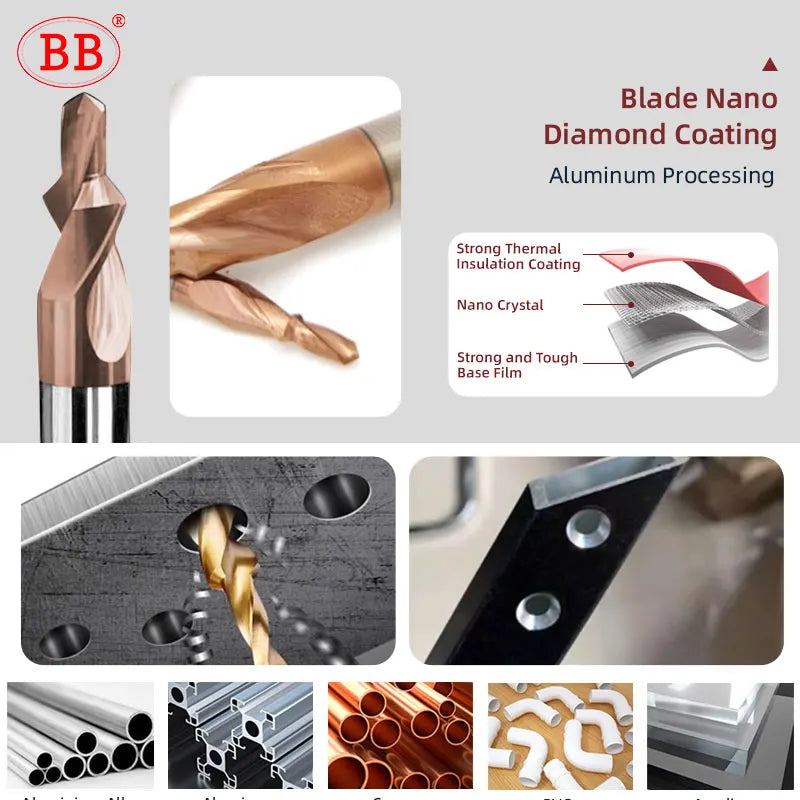 BB Step Drill 90 Degree for Steel CNC Precision Solid Carbide Drilling Tools Coated Screw Hole BB2055