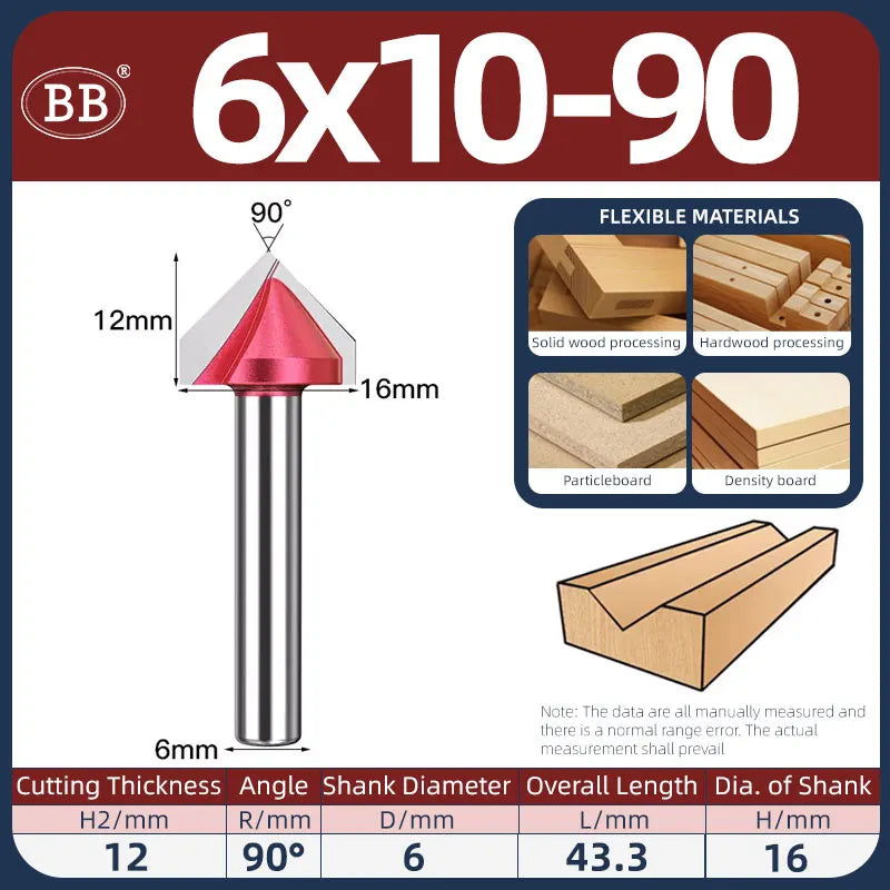 BB V Groove Slot Cutter Woodworking