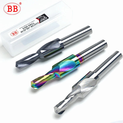 BB Step Drill 90 Degree 180 CNC Precision Solid Carbide Drilling Tools DLC Coated Screw Hole