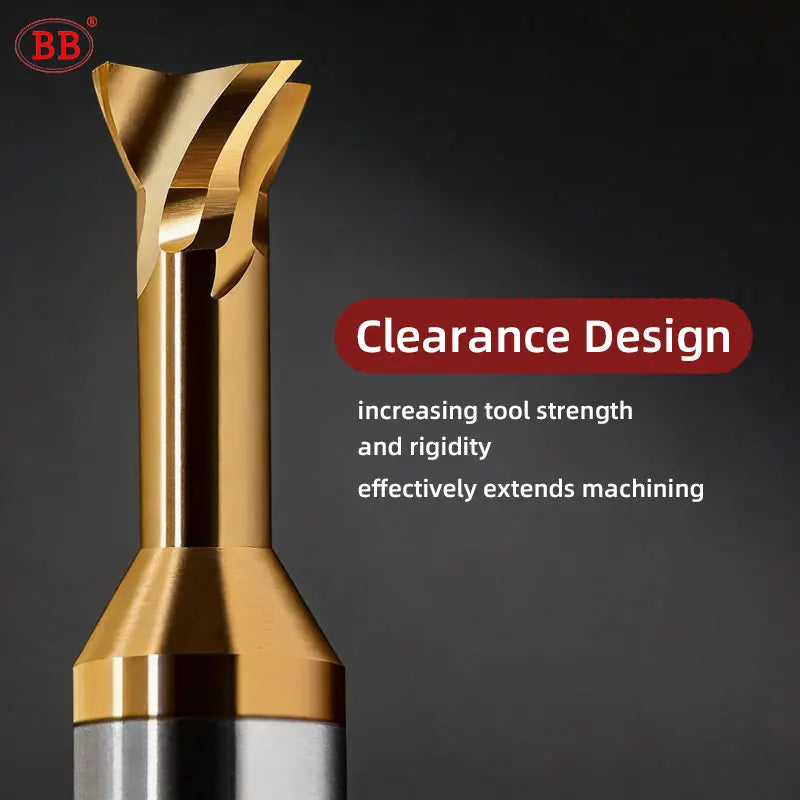 BB Spiral Dovetail Mill Cutter Carbide Slot Cutting Tool 30/35/40/45/50/55/60/65/70/75/80/85 Degree 4 Flute Diameter 1mm-20mm