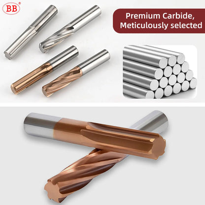 BB Drilling Reamer H8 H9 Straight and Spiral Flute for Metal Aluminum 2-20mm Tool