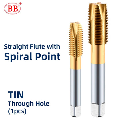 BB Cobalt Machine Tap Threading HSS CO TiN Spiral Straight Flute Fluteless CNC Forming Coated Hardness Metal Tool