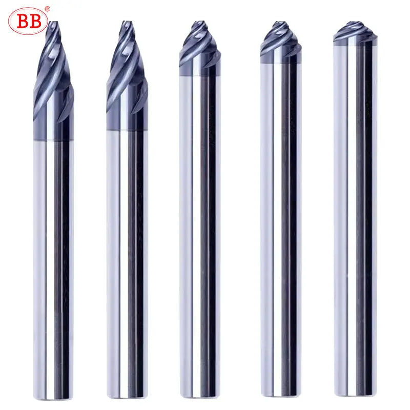 BB Chamfer Cutter Spiral Flute Carbide End Mill 30 40 60 90 120 Degree Steel Aluminum