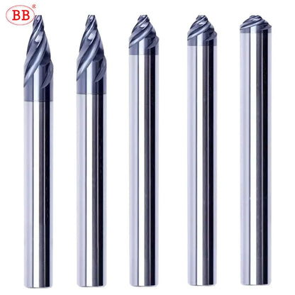 BB Chamfer Cutter Spiral Flute Carbide End Mill 30 40 60 90 120 Degree Steel Aluminum