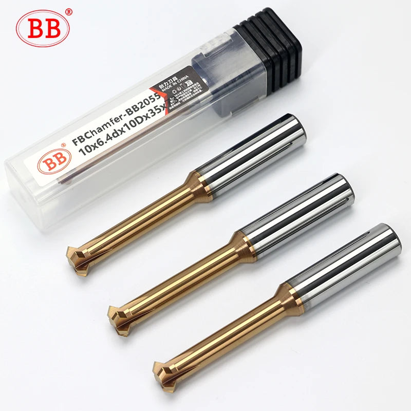 BB Front Back Deburrer Double Angular Chamfering Cutter Inner Chamfer 90 60 Degree for Metal Hole Internal Burr Removal CNC Tool