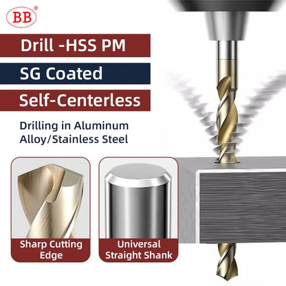BB Drill Bit CNC HSS-PM Cobalt Drilling Tool Powder Metallurgy Superalloy High Performance for Metal Steel SUS Stainless Steel