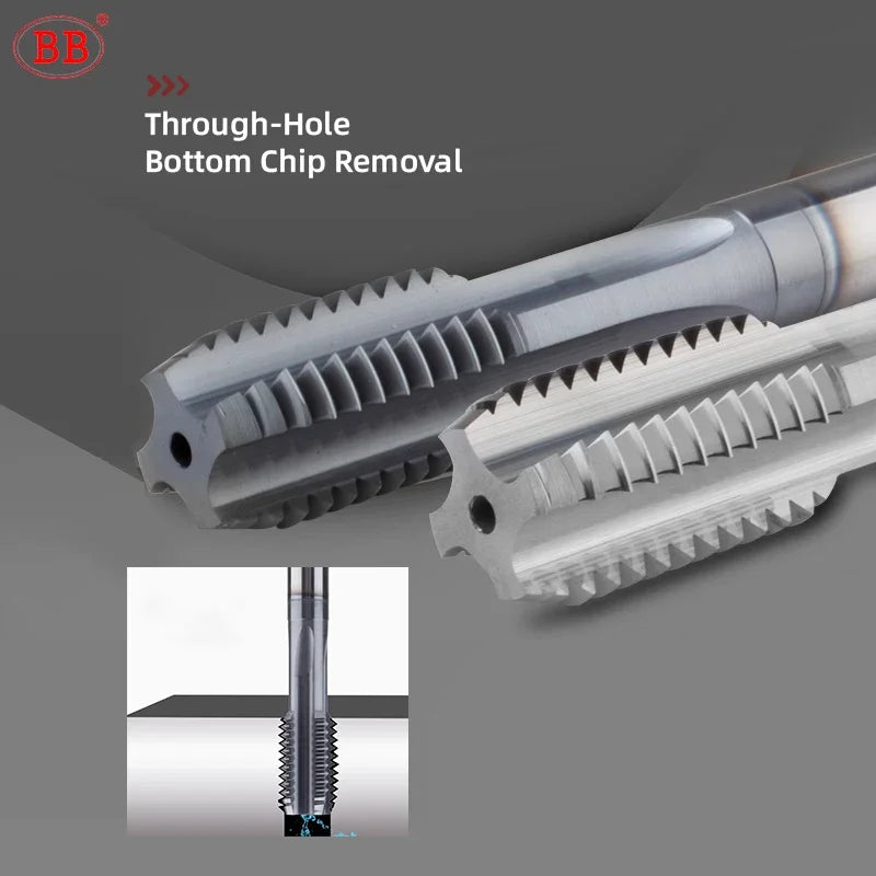 BB Machine Tap Internal Cooling CNC Carbide Thread Tool for Aluminum Steel Metal Coated JIS