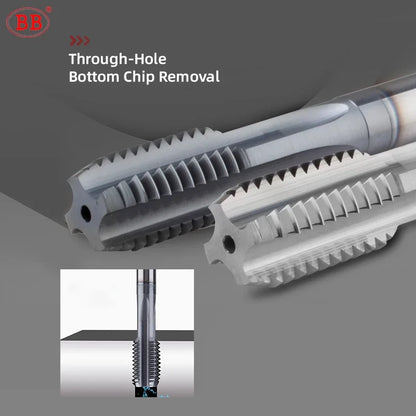 BB Machine Tap Internal Cooling CNC Carbide Thread Tool for Aluminum Steel Metal Coated JIS