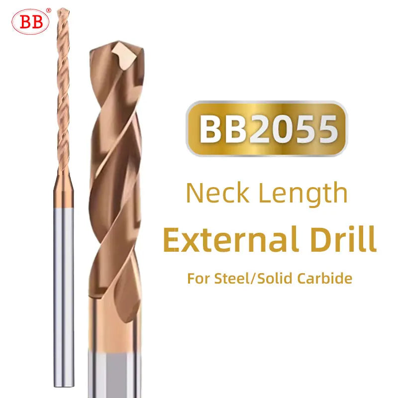 BB Micro Drill Bits – Long Flute | OAL 50–75mm | Shank Ø4mm | Ø1.0–2.95mm | Carbide