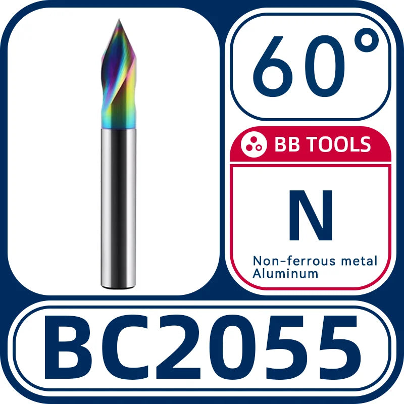 BB Spot Drill Bit CNC Hole Making Tool NC 60 90 120 Degree Short Drill 1mm-20mm Hard Steel Aluminum Coating BL2060 BC2055