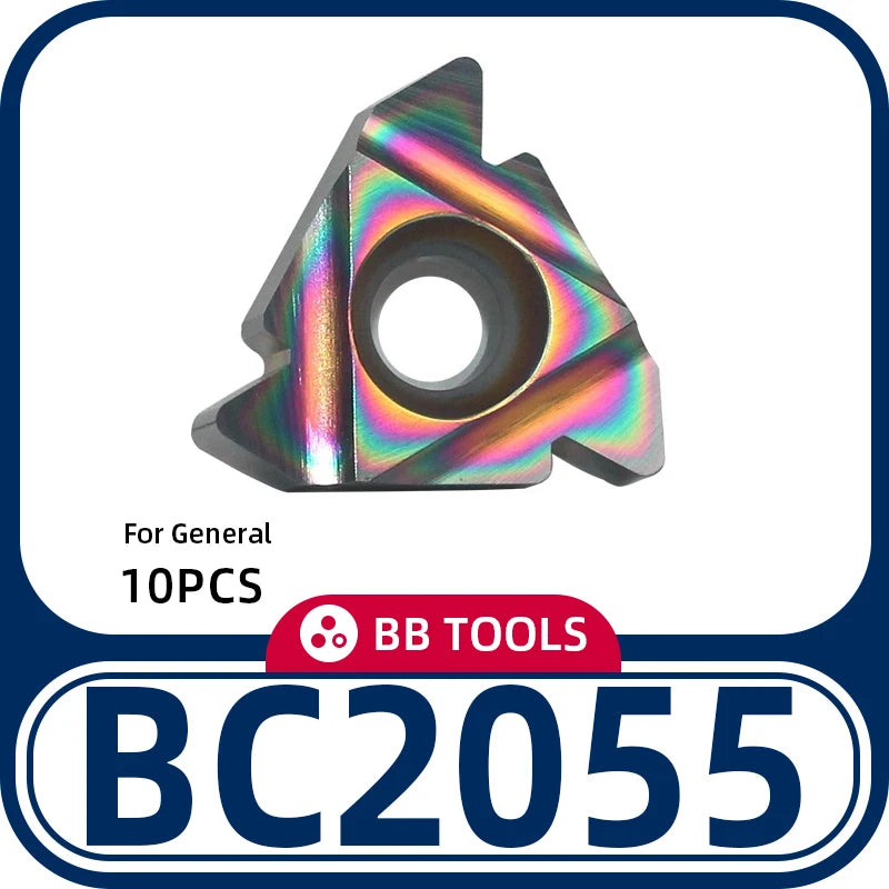 BB Carbide Threading Insert 16ER 16IR 11IR AG55 AG60 External Internal Indexable Lath Turning Cutter Steel Aluminum CBN PCD