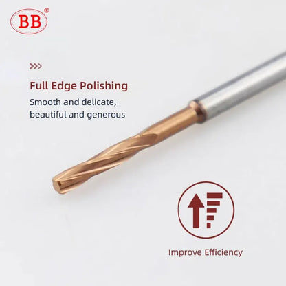 BB Carbide Drilling Tool Machine CNC Spiral Flute External Cooling Reamer PRO for Aluminum Diameter 2.23-3.95