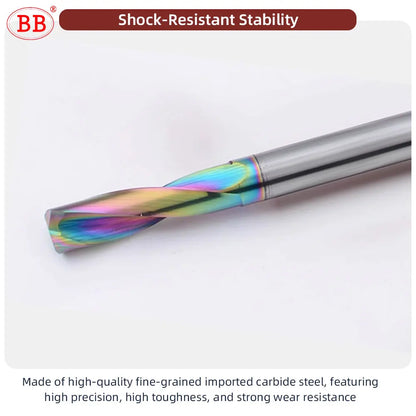 BB Flat Drill Solid Carbide DLC Coating for Non-metal Aluminum 180° CNC Inclined Curved Surface Bottom Hole Making 0.5mm-10.7mm