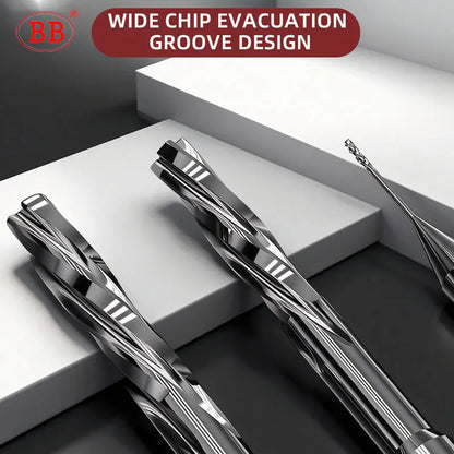 BB Left Hand 3.96mm-12mm DIY Machine Reamer Carbide Spiral Flute PRO External Cooling Small Hole Making