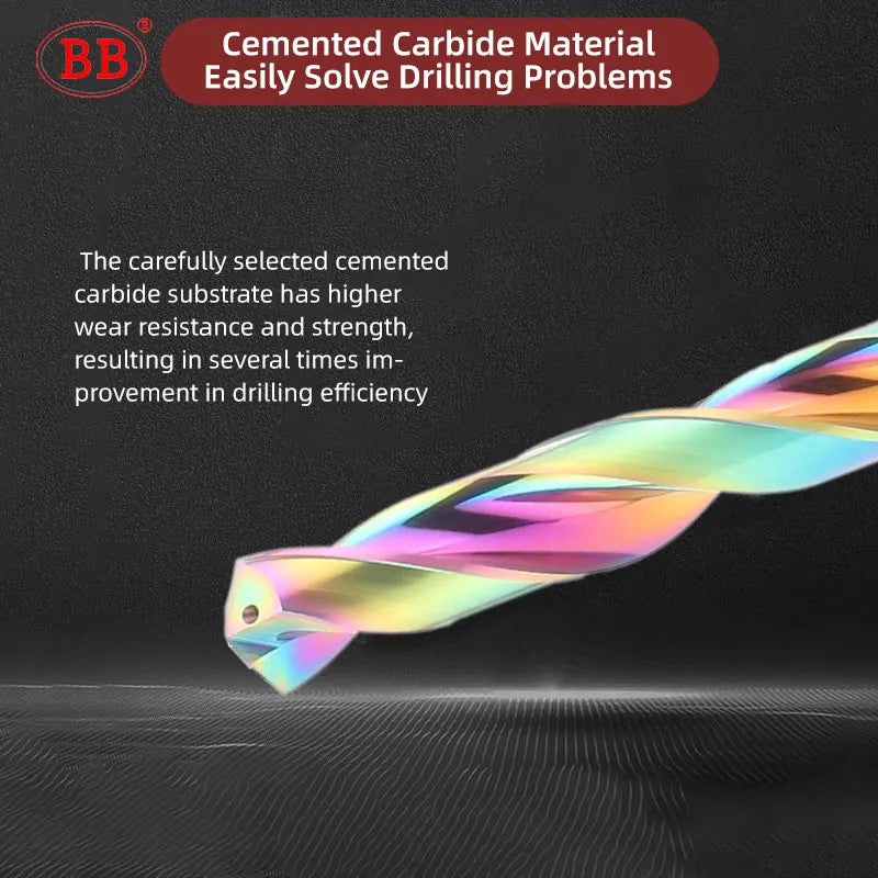 BB Solid Carbide Internal Cooling Drill DLC PRO Bit Hole Drilling 5xD Cutting CNC Tool for Aluminum Diameter 3.0-20mm