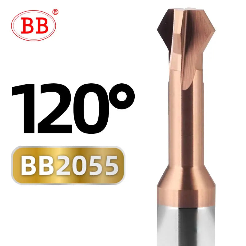 BB Front Back Deburrer Double Angular Chamfering Cutter Inner Chamfer 90 60 Degree for Metal Hole Internal Burr Removal CNC Tool