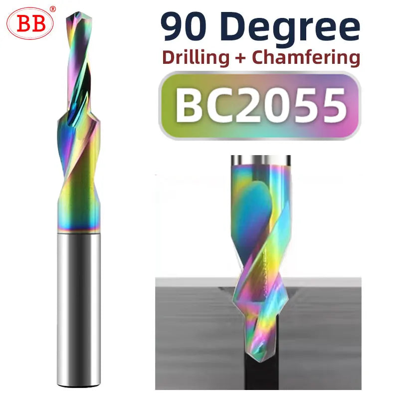 BB Step Drill 90 Degree 180 CNC Precision Solid Carbide Drilling Tools DLC Coated Screw Hole