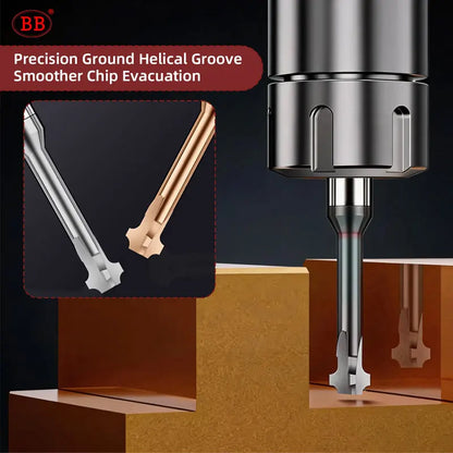 BB Corner Rounding Cutter UP DOWN Cutting Tool Carbide Coated Aluminum Steel R0.2-R3