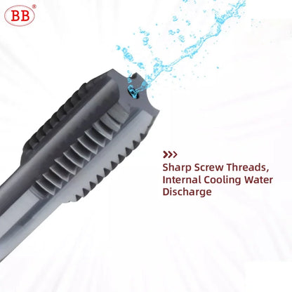 BB Machine Tap Internal Cooling CNC Carbide Thread Tool for Aluminum Steel Metal Coated JIS