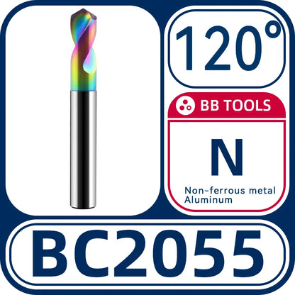 BB Spot Drill Bit CNC Hole Making Tool NC 60 90 120 Degree Short Drill 1mm-20mm Hard Steel Aluminum Coating BL2060 BC2055