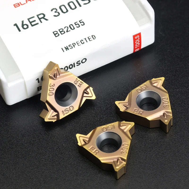 BB Carbide Threading Insert 16ER 16IR 11IR AG55 AG60 External Internal Indexable Lath Turning Cutter Steel Aluminum CBN PCD