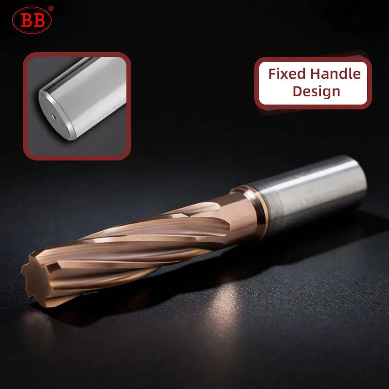 BB Reamer 7.54-9.26mm Carbide Spiral Flute Pro External Cooling Coated CNC Machine for Metal Steel BB2055