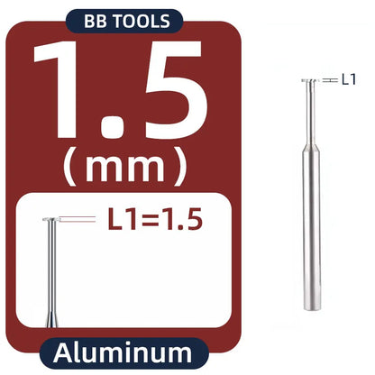 BB Extend Carbide T Slot Milling Cutter Long Neck End Mill CNC Groove Machining Tool for Metal Aluminum Steel 3mm-20mm