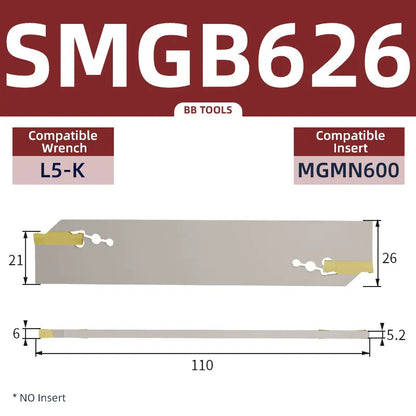 BB SMGB Groove Turning Tool SMGB226 SMGB326 SMGB432 Lathe Cutter Holder for MGMN