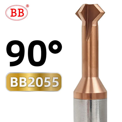 BB Front Back Deburrer Double Angular Chamfering Cutter Inner Chamfer 90 60 Degree for Metal Hole Internal Burr Removal CNC Tool