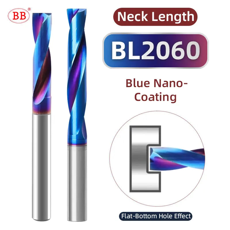 BB Flat Bottom Drill Bit Long Length 2mm-12mm Carbide Hole Drilling Tool BK2055 BL2060