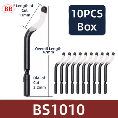 BB Deburr Tool Handle Manual HSS Deburring Metal Wood Plastic Aluminum Copper Steel Trimming Chamfer Blade BS1010