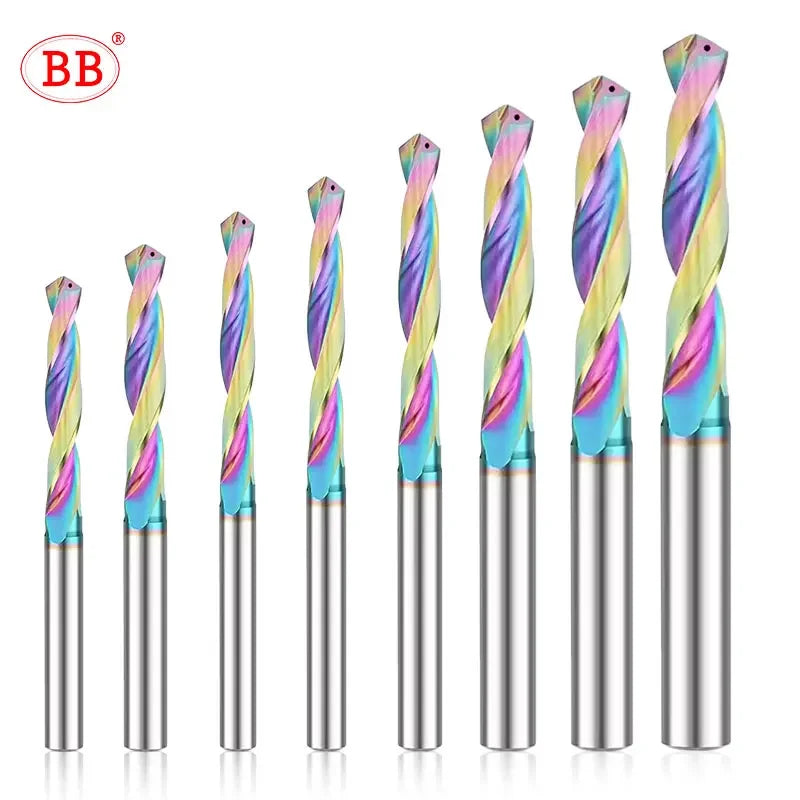 BB Internal Cooling Carbide Drill 3xD Diameter DLC CNC High Feed Machining for Aluminum Copper BC2055