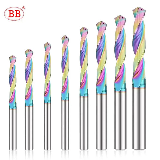 BB Internal Cooling Carbide Drill 3xD Diameter DLC CNC High Feed Machining for Aluminum Copper BC2055