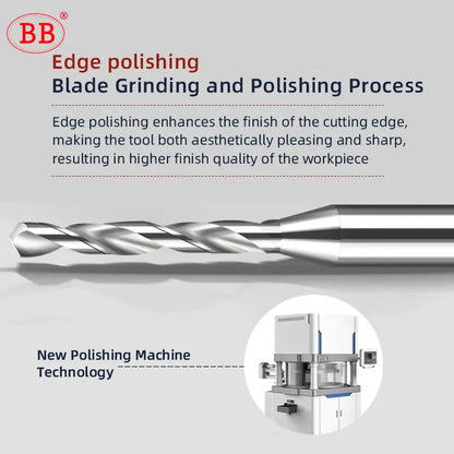 BB Micro Drill Solid Carbide Bit Mini CNC Aluminum Hole Making External Cooling 3xD Shank Diameter 4mm D4 BF2055 0.3~2.02mm