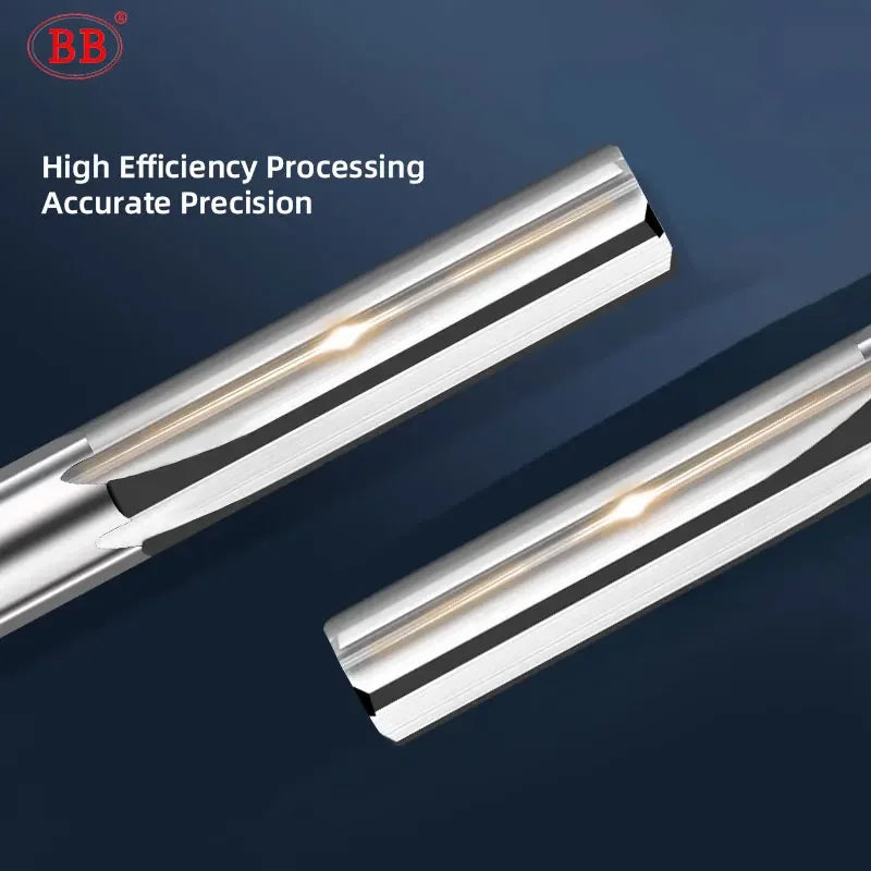 BB Machine Reamer 7.43mm~12.09mm Straight Flute Solid Carbide Uncoated Tolerance Chucking Metal Cutter CNC for Aluminum