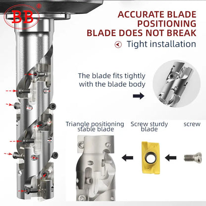 BB Corn Milling Cutter Indexable Mill CNC Tools 300R 400R Side Roughing Machining Steel Pineapple Cutting APMT1135 Inserts