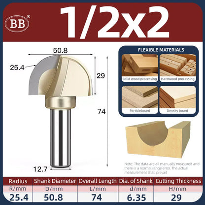 BB Half Round Router Bits