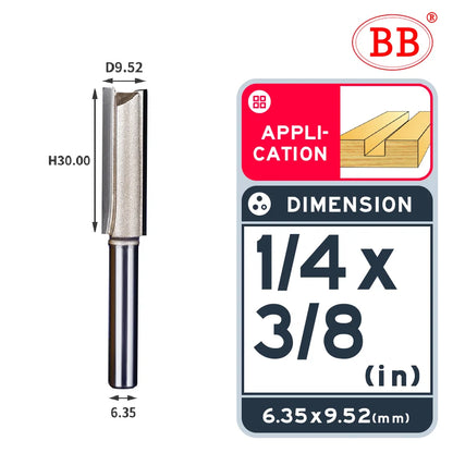 BB Straight Bit 1/4 1/2 Woodworking