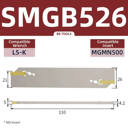 BB SMGB Groove Turning Tool SMGB226 SMGB326 SMGB432 Lathe Cutter Holder for MGMN