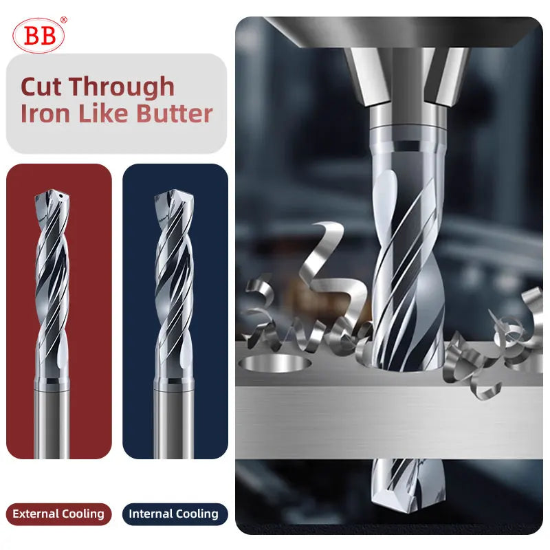 BB Pro Drill for Stainless Steel 5D Hole Making Efficiency Bit Internal Cooling