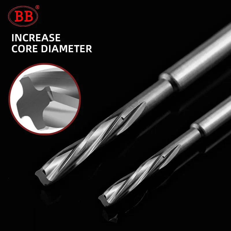 BB Left Hand 3.96mm-12mm DIY Machine Reamer Carbide Spiral Flute PRO External Cooling Small Hole Making