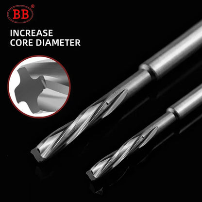 BB Left Hand 3.96mm-12mm DIY Machine Reamer Carbide Spiral Flute PRO External Cooling Small Hole Making